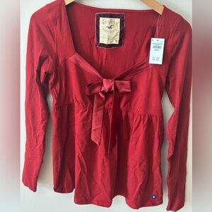 NWT Hollister Holiday Vault Release Easy Satin Bow Top